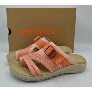 Merrell Womens Size 8 District 4 Post Peach Slide Sandals Shoes